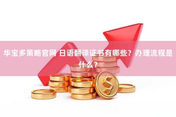 华宝多策略官网 日语翻译证书有哪些？办理流程是什么？